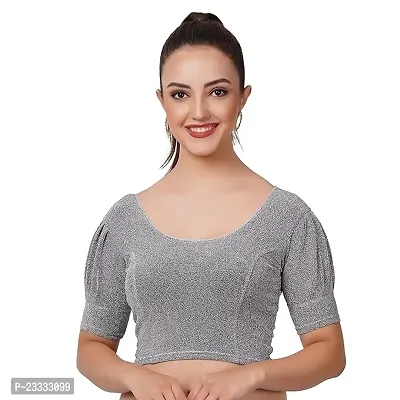 Reliable Grey Cotton Lycra  Stitched Blouses For Women