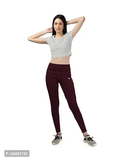 Active wear Tights Gymwear Yoga Pants for Womens || Womens Premium high Waist sretchable Yoga Pants-thumb3