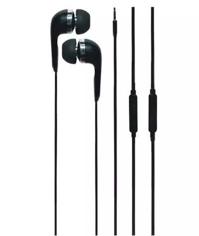 Stylish Black In-ear Wired Headphones With Microphone