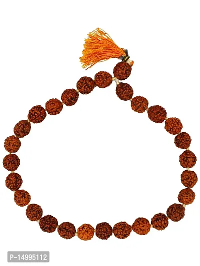 Om BhariPuri Rudraksha Bracelet Natural Five Mukhi Rudraksha Bracelet for Men  Women, Pack of 1, Bead Size 8 mm