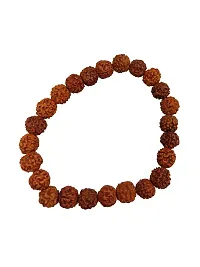 Om BhariPuri Rudraksha Bracelet Natural Five Mukhi Rudraksha Bracelet for Men  Women, Pack of 1, Color Brown, Bead Size 8 mm-thumb1