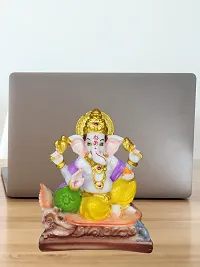 Om BhariPuri Marble Ganesha/Ganeshji Murti for Home Decor Showpiece Figurine Ganpati Idol God of Success and Luck, Diwali Gifts Ganesh Statue Puja/Pooja 6 Inch-thumb3