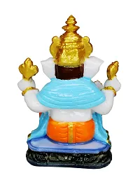 Om BhariPuri  Marble Ganesha Idol for Home Decor/Gift Ganesh Murti for Home Puja/Pooja Room Temple Ganeshji Statue for Happiness Showpiece Figurine 7 Inch-thumb2