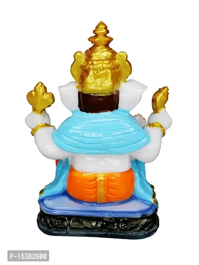 Om BhariPuri  Marble Ganesha Idol for Home Decor/Gift Ganesh Murti for Home Puja/Pooja Room Temple Ganeshji Statue for Happiness Showpiece Figurine 7 Inch-thumb3