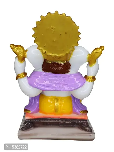 Om BhariPuri Marble Ganesha Idol for Home Decor/Gift Ganesh Murti for Home Puja/Pooja Room Temple Ganeshji Statue for Happiness Showpiece Figurine (17x10x10)-thumb2