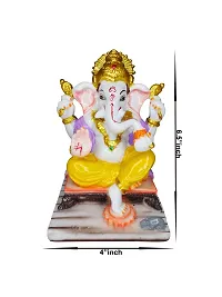 Om BhariPuri Marble Ganesha Idol for Home Decor/Gift Ganesh Murti for Home Puja/Pooja Room Temple Ganeshji Statue for Happiness Showpiece Figurine (17x10x10)-thumb3