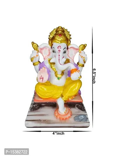 Om BhariPuri Marble Ganesha Idol for Home Decor/Gift Ganesh Murti for Home Puja/Pooja Room Temple Ganeshji Statue for Happiness Showpiece Figurine (17x10x10)-thumb4