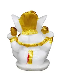 Om BhariPuri Marble Ganesh Idol for Pooja Room Ganesha Statue for Home Decor Ganpati Idol God of Success and Luck Diwali Gifts Ganesh Murti for Home Puja(3x2.5x2 Inch)-thumb1