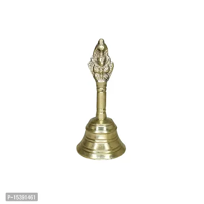 Om BhariPuri  Brass Bell/Ghanti for Home Puja Mandir Prayer Bell Ghanti, for Pooja Purpose, Spiritual Gifts (Weight:- 0.121 kg)-thumb0