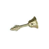 Om BhariPuri  Brass Bell/Ghanti for Home Puja Mandir Prayer Bell Ghanti, for Pooja Purpose, Spiritual Gifts (Weight:- 0.121 kg)-thumb1