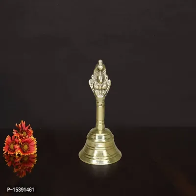 Om BhariPuri  Brass Bell/Ghanti for Home Puja Mandir Prayer Bell Ghanti, for Pooja Purpose, Spiritual Gifts (Weight:- 0.121 kg)-thumb4