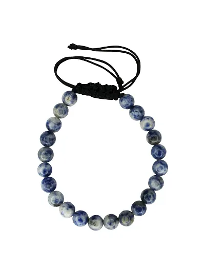 Om ssvmb9 Sodalite Bracelet For Unisex Boys Girls Protection From Electro Stress, Over Emotional (Pack Of 1)