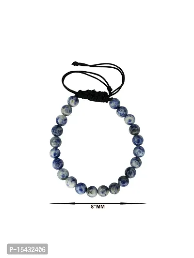 Om BhariPuri Sodalite Bracelet for Unisex Boys Girls Protection from Electro Stress, Over Emotional (Pack of 1)-thumb2