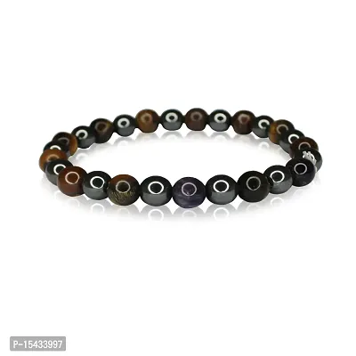 Om BhariPuri Tiger Eye Bracelet | Natural  Certified | Astrological Gemstone | Positive Effect | Unisex Both for Men  Women (Pack of 1)-thumb2