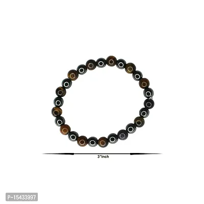 Om BhariPuri Tiger Eye Bracelet | Natural  Certified | Astrological Gemstone | Positive Effect | Unisex Both for Men  Women (Pack of 1)-thumb3