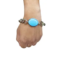 Om BhariPuri Stainless Steel Silver Salman Khan Bracelet-thumb1