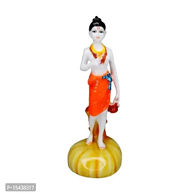 Om BhariPuri Marble Neelkanth/Nilkanth Varni Murti/Statue/Idol for Home Temple Puja/Pooja Mandir (H x L x W:- 17 x 7 x 7 cm, Gold Color)-thumb0