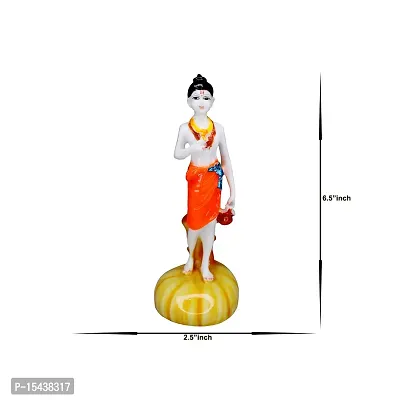 Om BhariPuri Marble Neelkanth/Nilkanth Varni Murti/Statue/Idol for Home Temple Puja/Pooja Mandir (H x L x W:- 17 x 7 x 7 cm, Gold Color)-thumb2