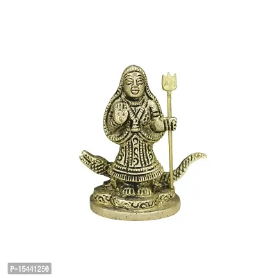 Om BhariPuri Brass Khodiyar/Khodiyaar MATA/Maa Murti/Idol/Statue for Home Puja/Pooja Temple/Mandir Panchdhatu Made I Shree Khodal Maa Murti Kuldevi Khodal (Height:- 3 Inch)