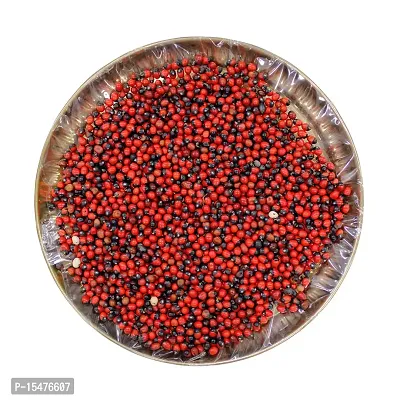 Om BhariPuri Natural  Original Lal Chirmi Gunja Beads Chirmi Ke Beez Chirmi Seads Red Gumchi Gunjari Gunja Beej Gunja Lal Seeds Chirmi Seeds (250 gm)