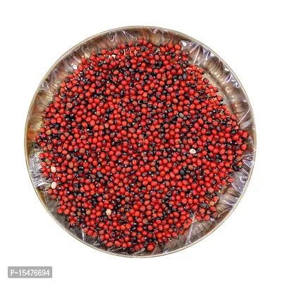 Om BhariPuri Natural  Original Lal Chirmi Gunja Beads Chirmi Ke Beez Chirmi Seads Red Gumchi Gunjari Gunja Beej Gunja Lal Seeds Chirmi Seeds (50 gm)-thumb0