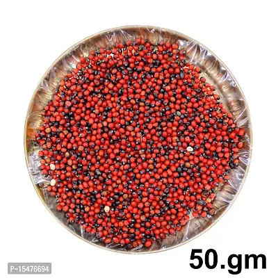 Om BhariPuri Natural  Original Lal Chirmi Gunja Beads Chirmi Ke Beez Chirmi Seads Red Gumchi Gunjari Gunja Beej Gunja Lal Seeds Chirmi Seeds (50 gm)-thumb4