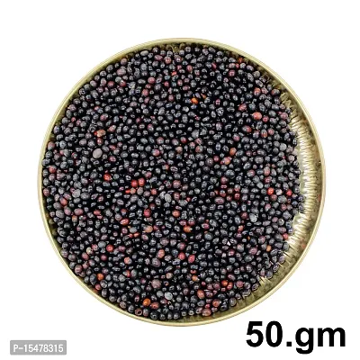 Om BhariPuri Natural  Original Black Chirmi Gunja Beads Chanoti Ke Beez Chirmi Seads Kali Gumchi Gunjari Gunja Beej Chanothi Black Seeds Chirmi Seeds (50 gm)-thumb4