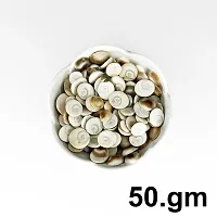 Om BhariPuri Natural Gomati/Gomti Chakra Original for Money Laxmi and Diwali Pooja/Astrological and Lal Kitab Remedy White Gomati Chakra (50 gm)-thumb1