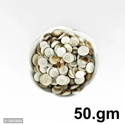 Om BhariPuri Natural Gomati/Gomti Chakra Original for Money Laxmi and Diwali Pooja/Astrological and Lal Kitab Remedy White Gomati Chakra (50 gm)-thumb2