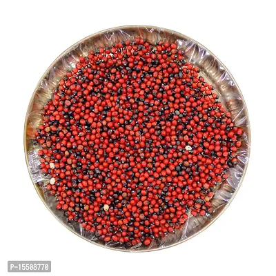 Om BhariPuri Natural  Original Lal Chirmi Gunja Beads Chirmi Ke Beez Chanothi Seads Red Gumchi Gunjari Gunja Beej Gunja Lal Seeds Chanoti Seeds (Pack of:- 21 Pcs)