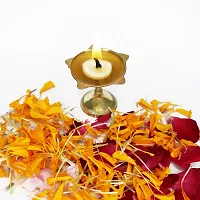 Om BhariPuri Brass Traditional Handcrafted Deepak Diya Oil Lamp for Home Temple Puja Articles Decor Gifts (Diameter:- 6 cm, Pack of 11)-thumb4