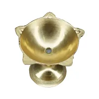 Om BhariPuri Brass Traditional Handcrafted Deepak Diya Oil Lamp for Home Temple Puja Articles Decor Gifts (Diameter:- 6 cm, Pack of 11)-thumb1