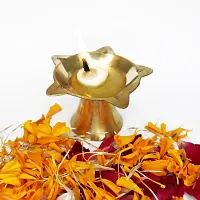 Om BhariPuri Brass Deepak/Diya Oil Lamp for Aarti Home Temple Puja Articles Decor Diwali/Durga Pooja Navratri Gifts (Diameter:- 8 cm, Set of 7)-thumb4