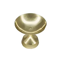 Om BhariPuri Brass Deepak/Diya Oil Lamp for Aarti Home Temple Puja Articles Decor Diwali/Durga Pooja Navratri Gifts (Diameter:- 4 cm, Set of 7)-thumb2