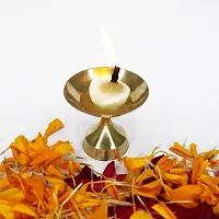 Om BhariPuri Brass Deepak/Diya Oil Lamp for Aarti Home Temple Puja Articles Decor Diwali/Durga Pooja Navratri Gifts (Diameter:- 4 cm, Set of 7)-thumb4