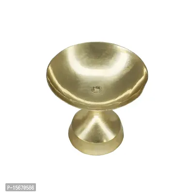 Om BhariPuri Brass Traditional Handcrafted Deepak Diya Oil Lamp for Home Temple Puja Articles Decor Gifts (Diameter:- 4 cm, Set of 9)-thumb5