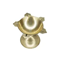 Om BhariPuri Brass Traditional Handcrafted Deepak Diya Oil Lamp for Home Temple Puja Articles Decor Gifts (Diameter:- 6 cm, Set of 7)-thumb4