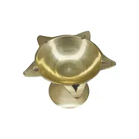 Om BhariPuri Brass Traditional Handcrafted Deepak Diya Oil Lamp for Home Temple Puja Articles Decor Gifts (Wight:- 0.050 kg)-thumb4