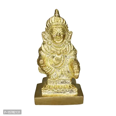 Om BhariPuri Brass Kuber Murti Lord of Treasure Wealth Maharaj Kuber Statue for Tijori Locker Money Safe Kubera Idol for Maha Dosh Nivaran Prosperity Home Decor 4 4 0.5 2.5 x 1.5 x 1 inch