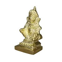 Om BhariPuri Brass Kuber Murti Lord of Treasure Wealth Maharaj Kuber Statue for Tijori Locker Money Safe Kubera Idol for Maha Dosh Nivaran Prosperity Home Decor 4 4 0.5 2.5 x 1.5 x 1 inch-thumb2