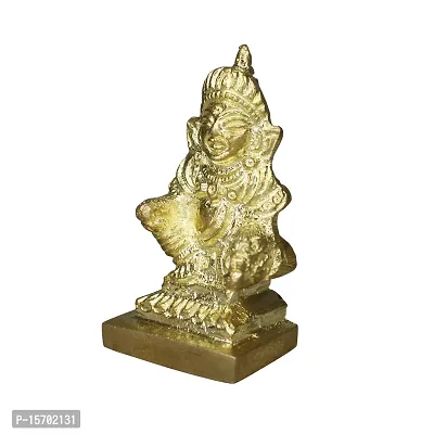 Om BhariPuri Brass Kuber Murti Lord of Treasure Wealth Maharaj Kuber Statue for Tijori Locker Money Safe Kubera Idol for Maha Dosh Nivaran Prosperity Home Decor 4 4 0.5 2.5 x 1.5 x 1 inch-thumb3