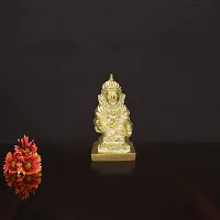 Om BhariPuri Brass Kuber Murti Lord of Treasure Wealth Maharaj Kuber Statue for Tijori Locker Money Safe Kubera Idol for Maha Dosh Nivaran Prosperity Home Decor 4 4 0.5 2.5 x 1.5 x 1 inch-thumb3