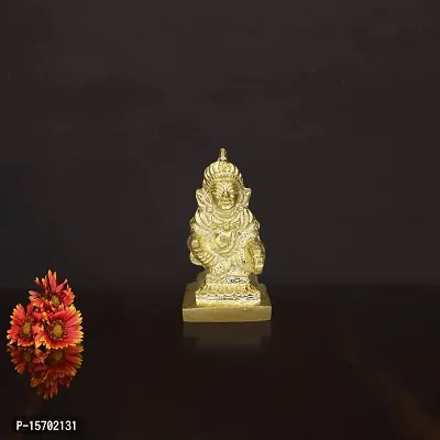 Om BhariPuri Brass Kuber Murti Lord of Treasure Wealth Maharaj Kuber Statue for Tijori Locker Money Safe Kubera Idol for Maha Dosh Nivaran Prosperity Home Decor 4 4 0.5 2.5 x 1.5 x 1 inch-thumb4