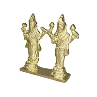 Om BhariPuri Brass Vishnu Lakshmi Brass Idol Lord Vishnu/Laxmi Narayan Standing Murti - Handmade Statue Lakshmi/Laxmi Narayan Idol/Murti/Statue 2.5 1.5 1 4 x 4 x 1 inch-thumb4