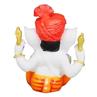 Om BhariPuri Marble Ganesh Idol for Pooja Room Ganesha Statue for Home Decor Ganpati Idol for Success and Luck Diwali Gifts Ganesh Murti for Home Temple Puja (H x W:- 6 x 4.5 inch)-thumb4