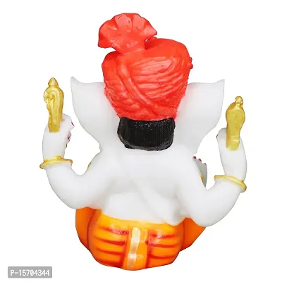 Om BhariPuri Marble Ganesh Idol for Pooja Room Ganesha Statue for Home Decor Ganpati Idol for Success and Luck Diwali Gifts Ganesh Murti for Home Temple Puja (H x W:- 6 x 4.5 inch)-thumb5