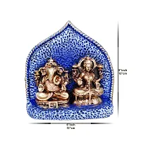 Om BhariPuri Marble Ganesh Laxmi Statue for Home Diwali Puja Temple Room Ganesha Lakshmi Murti for Pooja Ganeshji Laxmiji Idol for Gifts (H x W:- 5 x 5 Inch)-thumb1