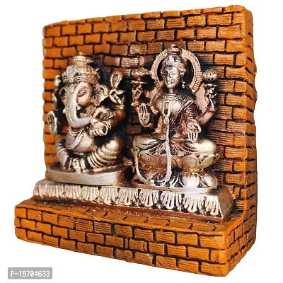 Om BhariPuri Marble Ganesh Laxmi Statue for Home Diwali Puja Temple Room Ganesha Lakshmi Murti for Pooja Ganeshji Laxmiji Idol for Gifts (H x W:- 4.5 x 5 Inch)-thumb4