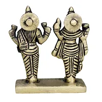 Om BhariPuri Brass Vishnu Lakshmi Brass Idol Lord Vishnu/Laxmi Narayan Standing Murti - Handmade Statue Lakshmi/Laxmi Narayan Idol/Murti/Statue (Height :- 3 Inch)-thumb3