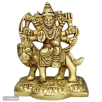 Om BhariPuri Brass Durga/Ambe Maa/Vaishno Devi/Sherawali/MATA Rani Murti for Home Puja/Pooja Temple (Height:- 2.5)-thumb0